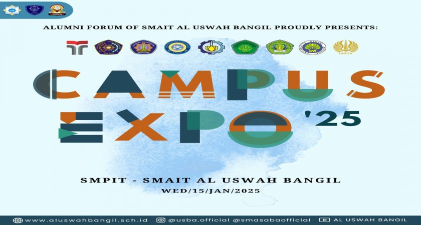 Sepuluh kampus hadir dalam Expo Campus 2025, para Alumni Membantu Siswa SMAIT Al Uswah Bangil Menentukan Masa Depan